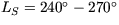 $L_S=240^\circ-270^\circ$
