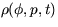 ${\bf \rho}(\phi,p,t)$